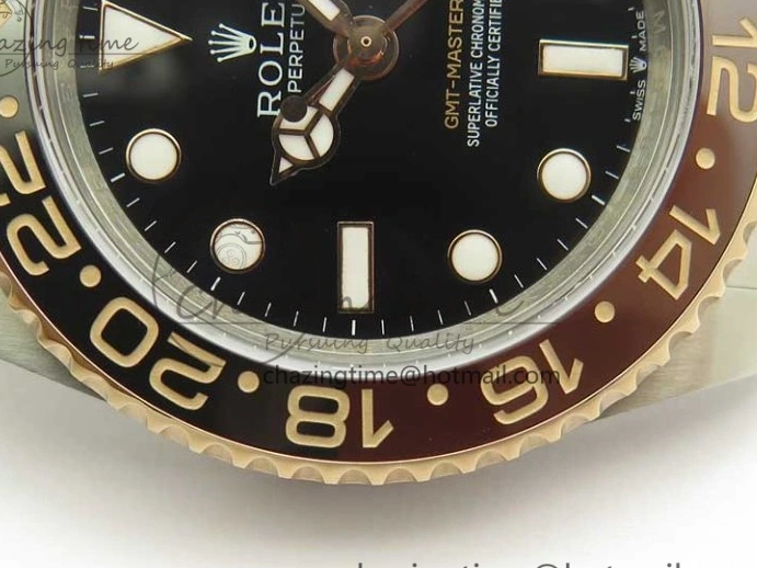 SS SS RG II Edition Black RG Black Bezel Best Dial GMF 126711CHNR 904L on GMT-Master Ceramic 904L Brown A2836 Bracelet 0510